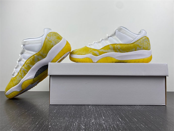 jordan 11 retro low yellow snakeskin ah7860-107