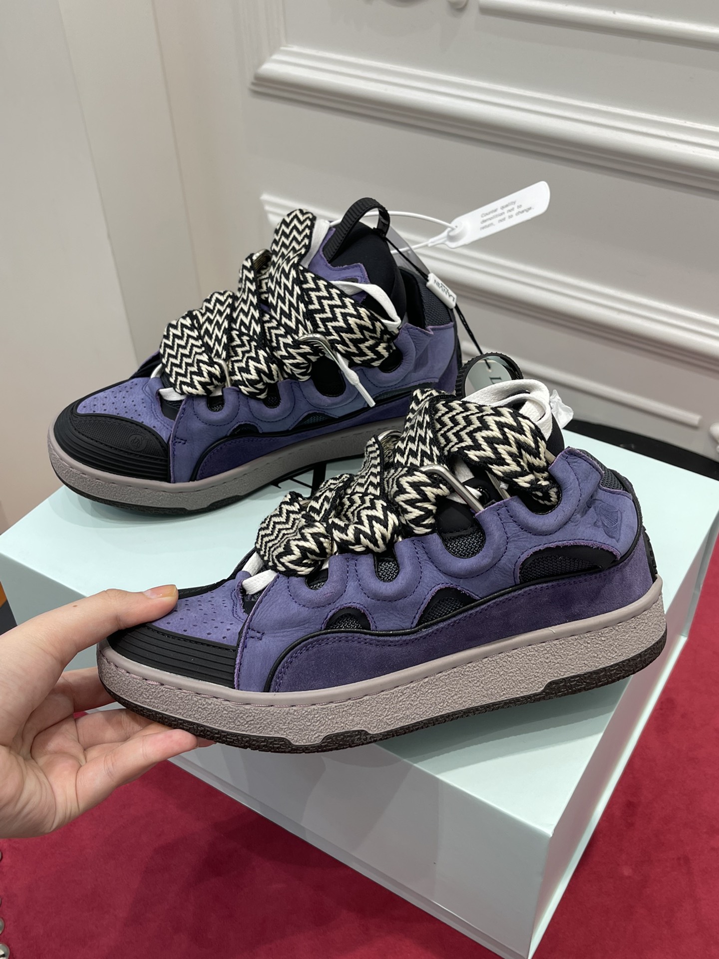 lanvin curb sneakerpurple black fm-skrk11-drag-e2279