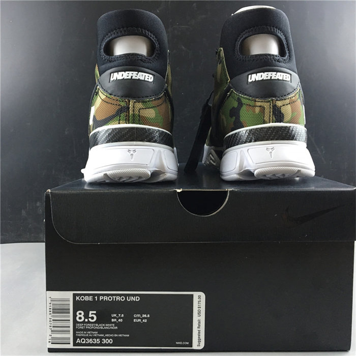 nike kobe 1 protro undefeated camo aq3635-300