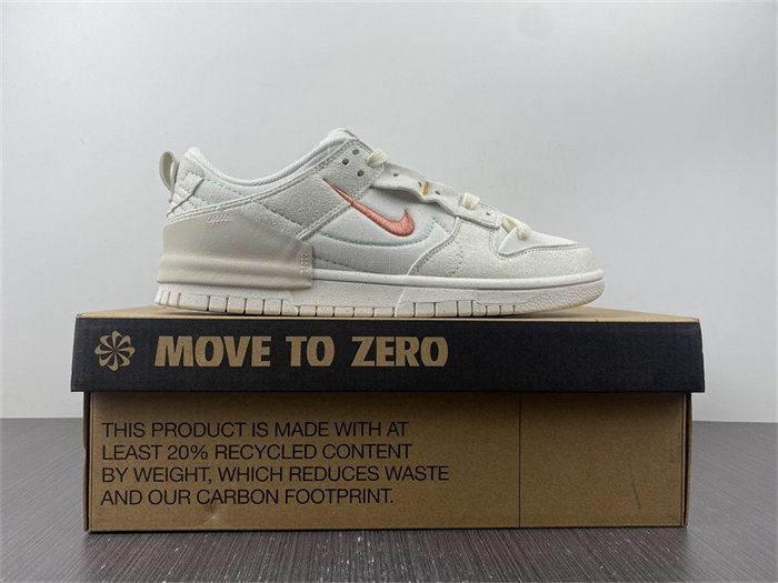 nike dunk low disrupt 2 pale ivory dh4402-100