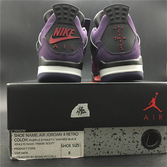 jordan4 travis scott purple (friends and family) 766296 ln4