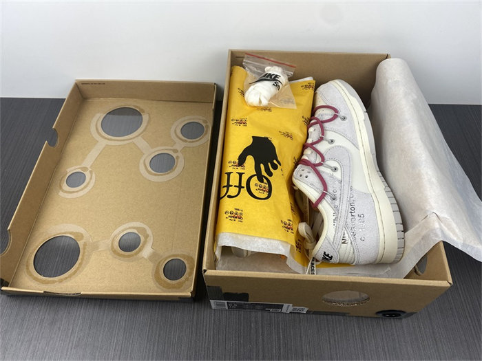 nike dunk low off-white lot 35 dj0950-114