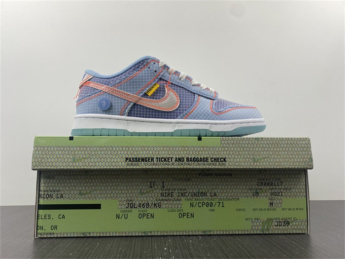 nike dunk low union passport pack argon dj9649-400