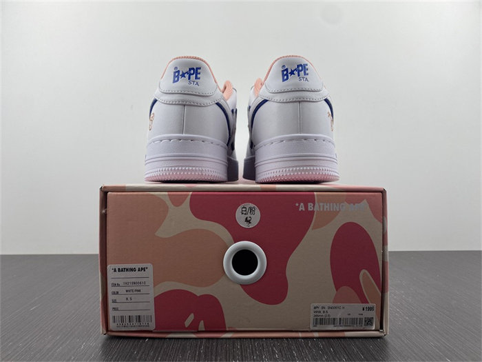 A Bathing Ape Bape Sta BAPY White Pink