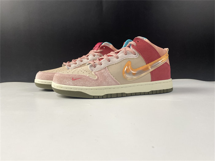 nike dunk mid social status free lunch strawberry milk dj1173-600