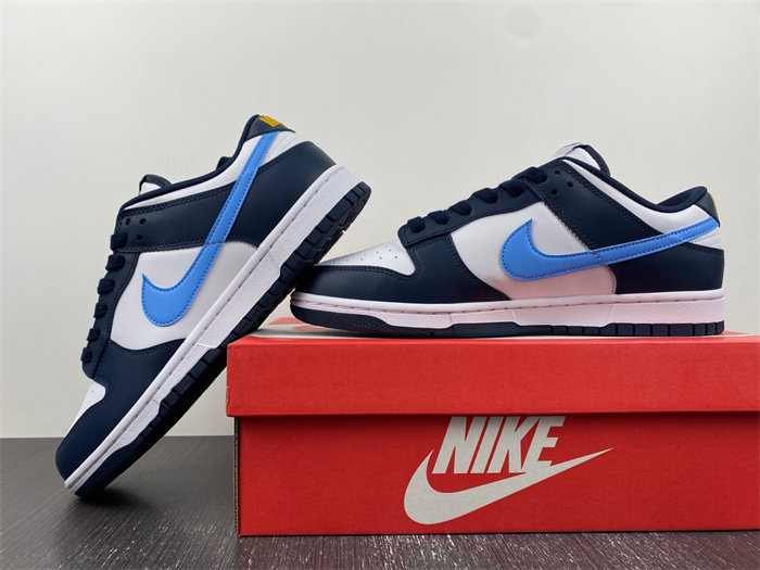 nike dunk low midnight navy university blue fn7800-400