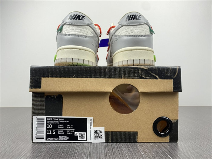 nike dunk low off-white lot 23 dm1602-126