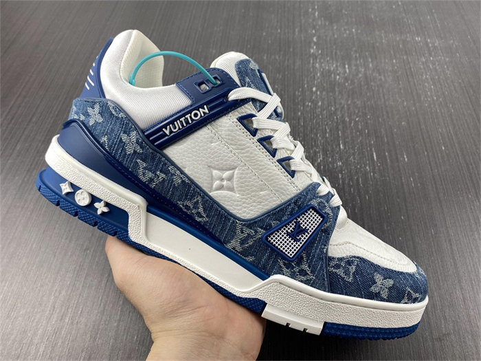 l**is V*t*n lv trainer monogram denim white blue 1a9jgn