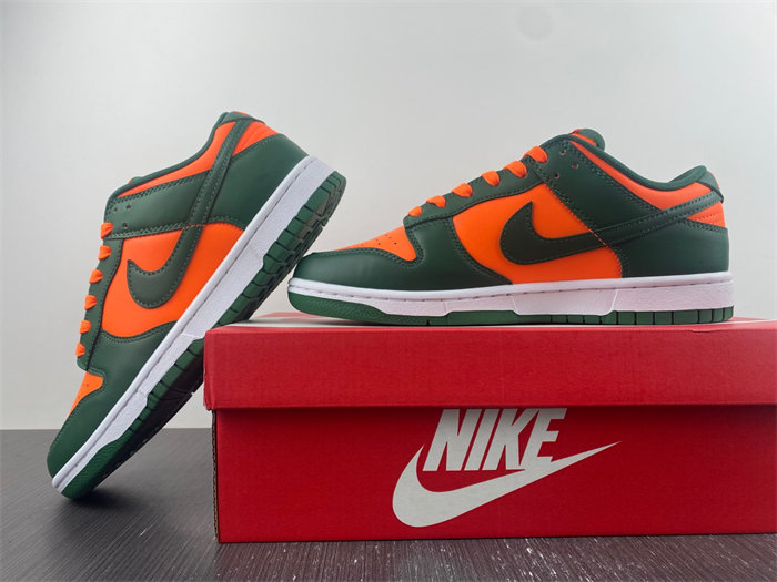 nike dunk low retro miami hurricanes dd1391-300