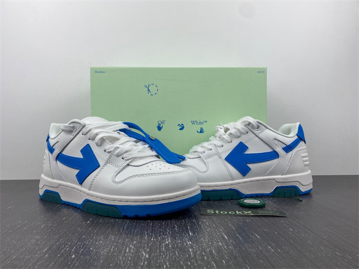 OFF-WHITE Out Of Office &quotOOO" Low White Blue  OMIA189S21LEA0010145