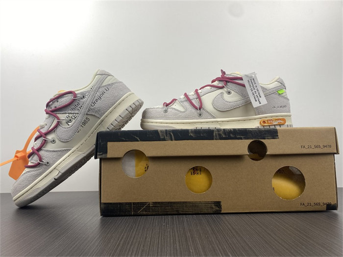 nike dunk low off-white lot 35 dj0950-114