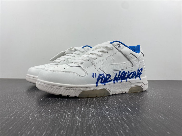 off-white out of office "ooo" low tops for walking white white dark blue ss22 omia189s22lea0030145