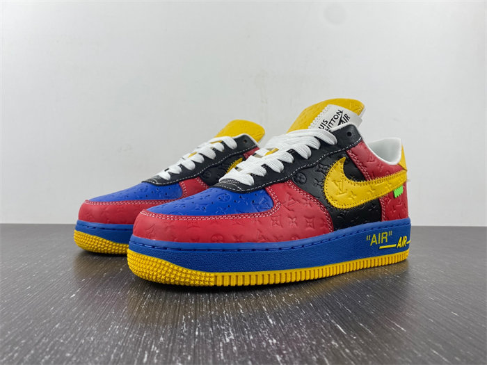 Nike Air Force 1 Louis Vuitton Red and Yellow