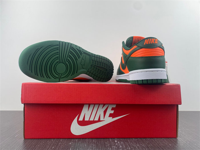 nike dunk low retro miami hurricanes dd1391-300