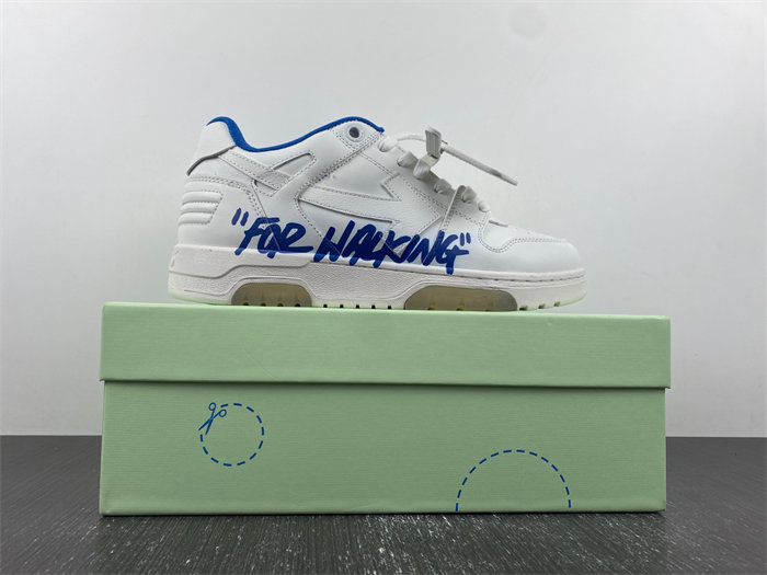 off-white out of office "ooo" low tops for walking white white dark blue ss22 omia189s22lea0030145