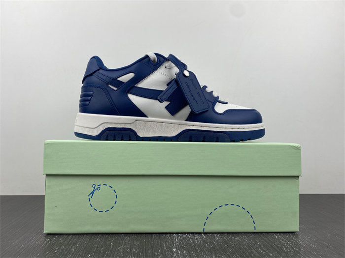 OFF-WHITE Out Of Office "OOO" Low Tops Dark Blue White OMIA189S22LEA0010142
