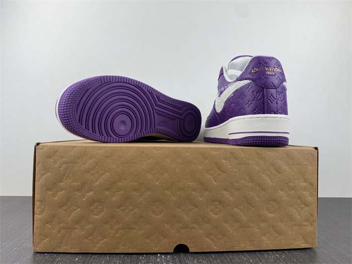 louis vuitton nike air force 1 low by purple white