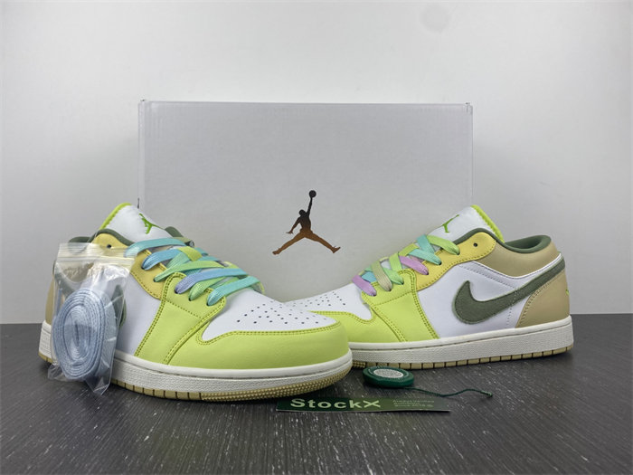 jordan 1 low sail white oil green fd9906-131