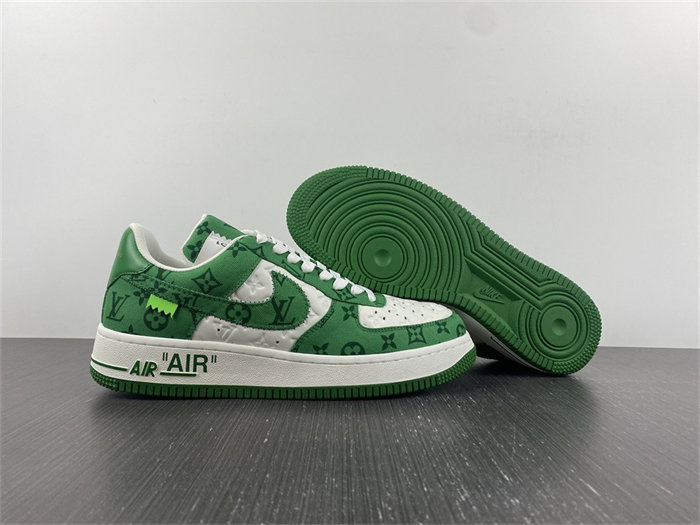 LV Nike Air Force 1 Low By Virgil Abloh White Green