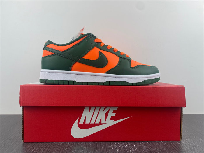 nike dunk low retro miami hurricanes dd1391-300