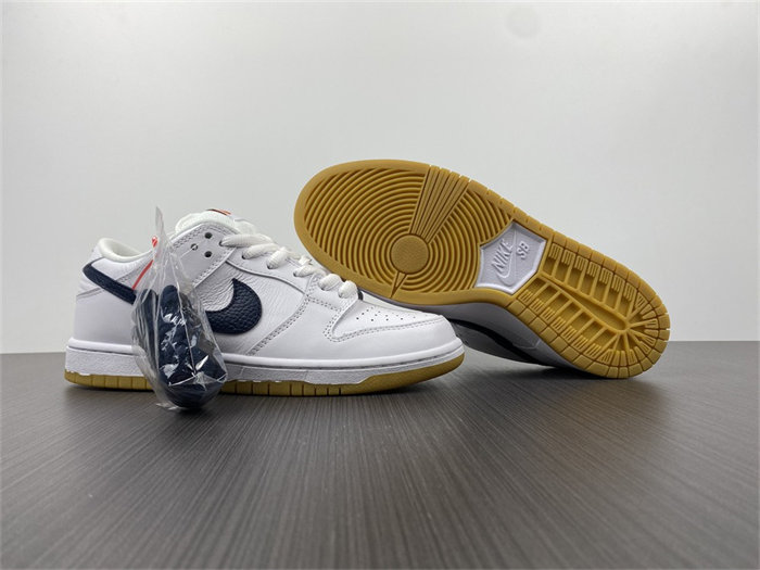 nike sb dunk low orange label white navy cz2249-100