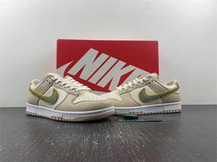 nike dunk low pale ivory oil green fq6869131