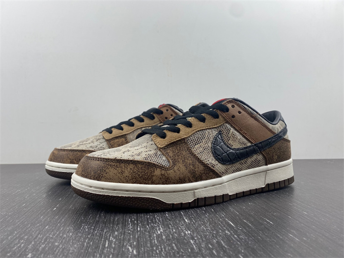 nike dunk low premium co.jp brown snakeskin fj5434-120