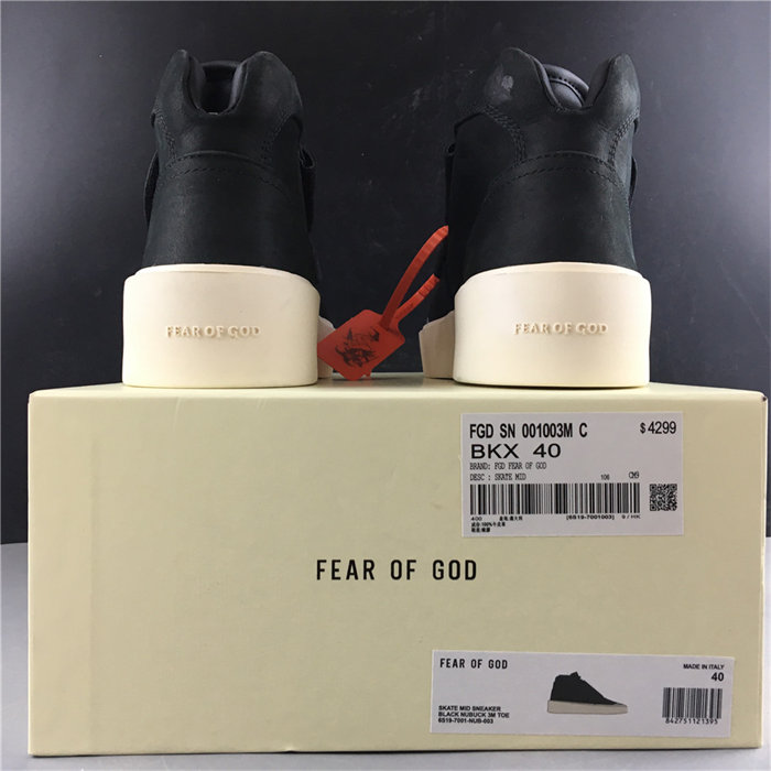 fear of god skate mid black