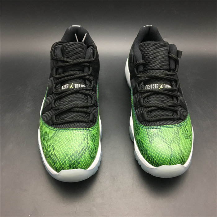 jordan 11 retro low green snakeskin 528895- 033