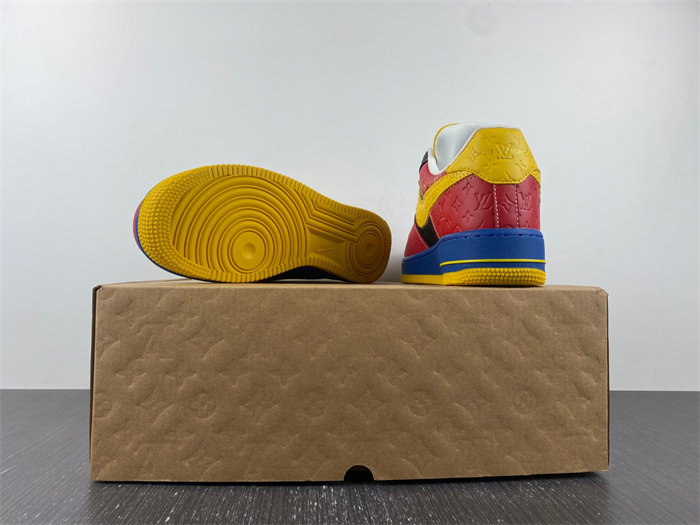 Nike Air Force 1 Louis Vuitton Red and Yellow