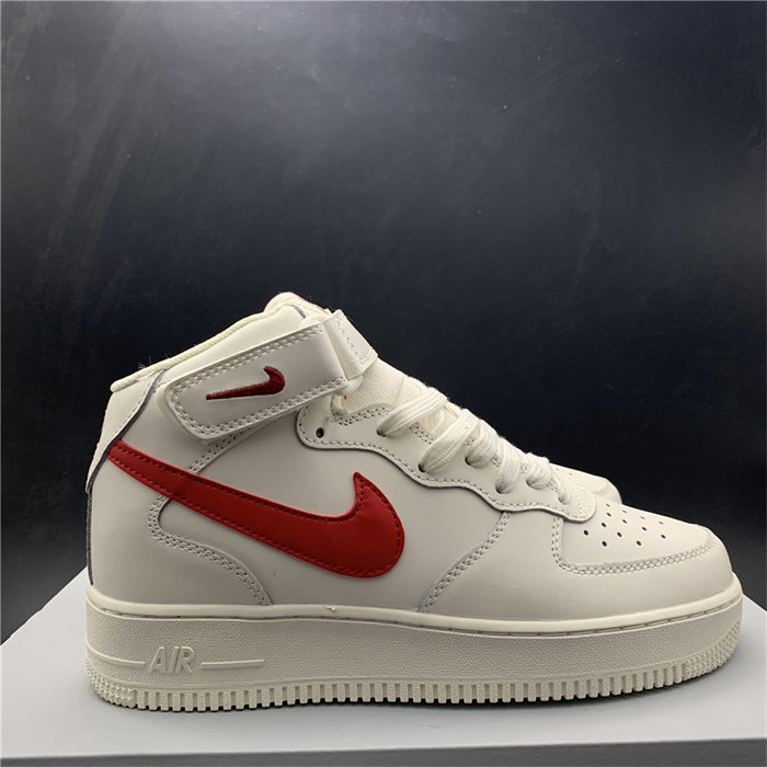 nike air force 1 mid sail university red 315123-126