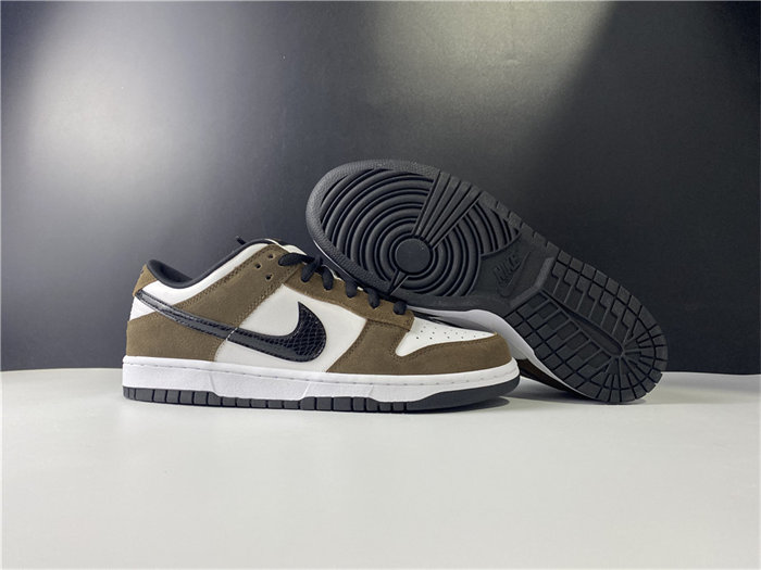 nike sb dunk low white black trail end brown 304292-102