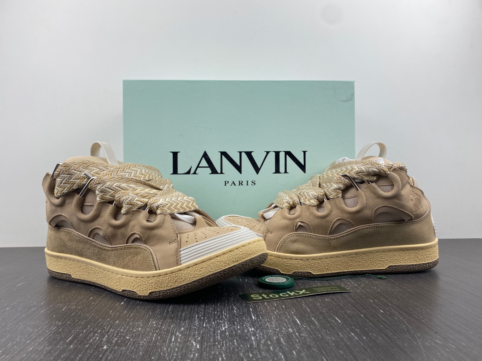 lanvin curb sneaker ecru fm-skrk11-drag-e2202