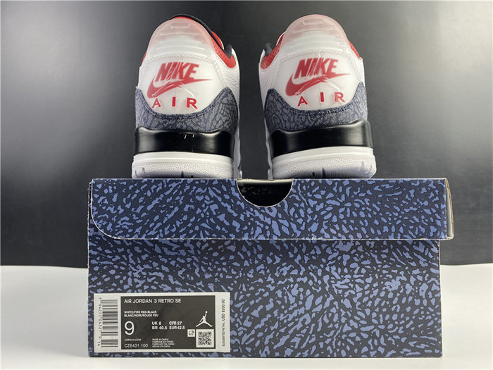 Jordan3 SE Fire Red Denim CZ6431-100