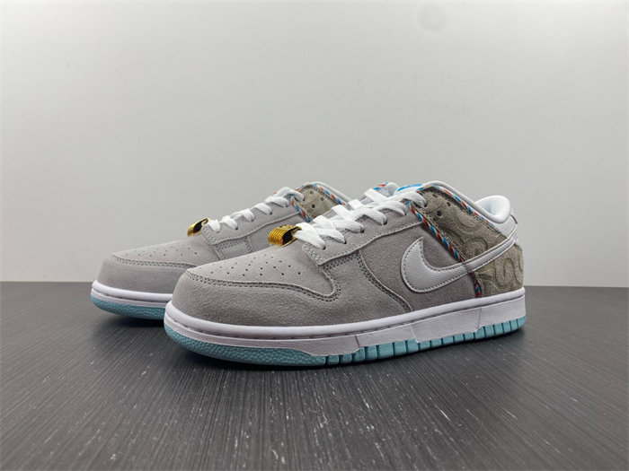 nike dunk low se barber shop grey dh7614-500