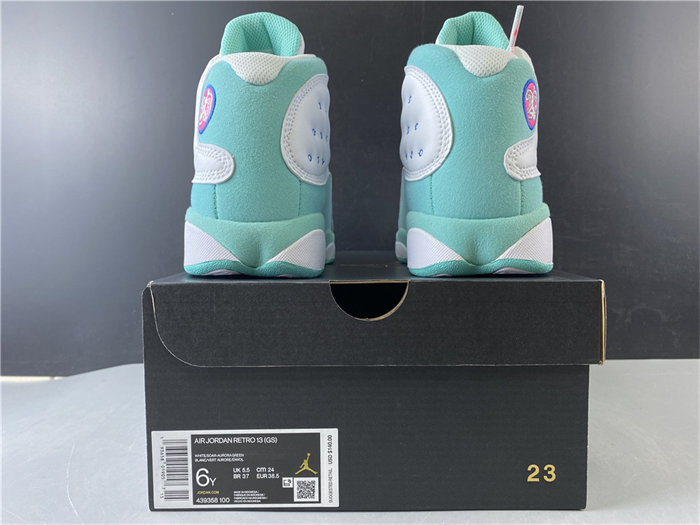 Jordan 13 Retro White Soar Green Pink 439358-100