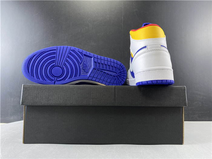 Jordan1 Mid Royal Blue Laser Orange 554724-131