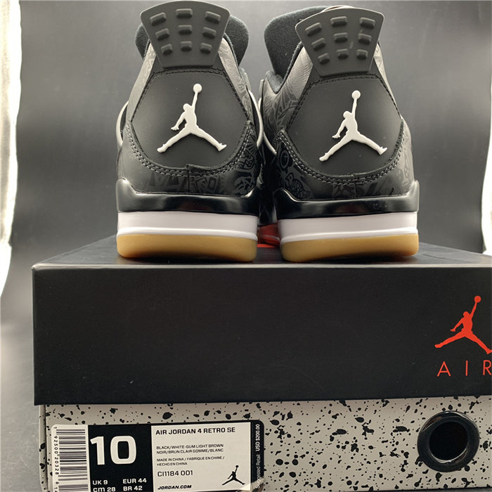 jordan 4 retro laser black gum ci1184-001