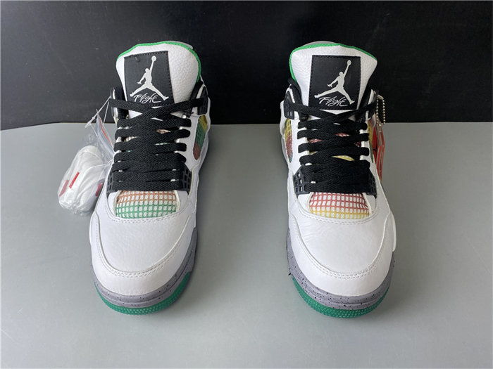 jordan4 lucid green rasta aq9129-100