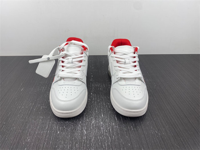 OFF-WHITE Out Of Office "OOO" Low Tops For Walking White White Red FW21 OMIA189F21LEA0030125