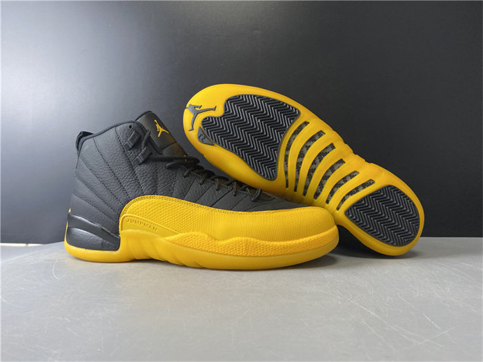 jordan 12 retro black university gold 130690-070