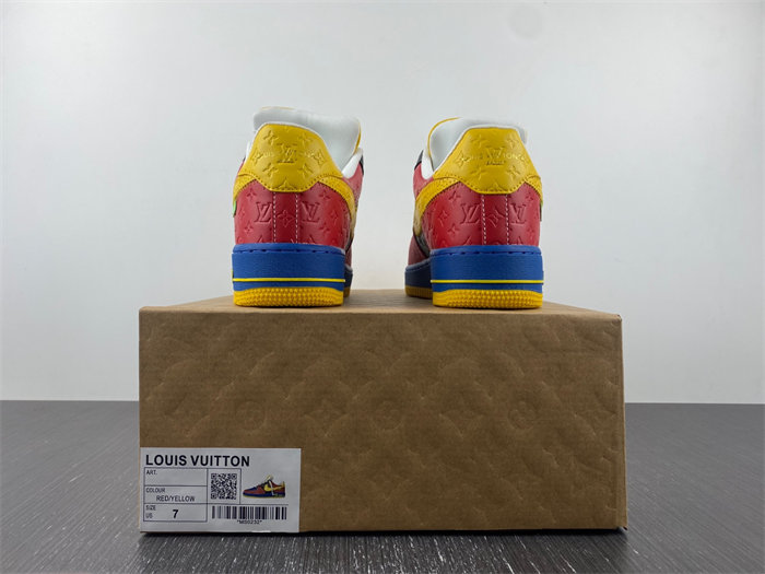 nike air force 1 l**is V*t*n red and yellow