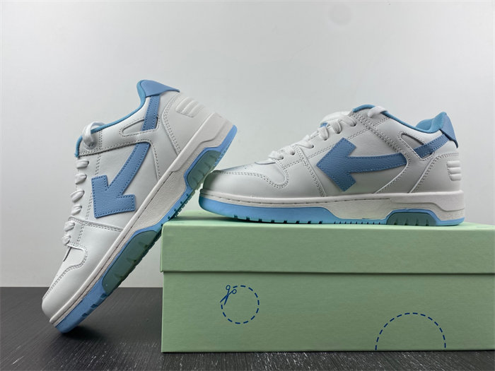OFF-WHITE Out Of Office OOO 30 MM Low Tops White Light Blue OMIA189C99LEA0010145