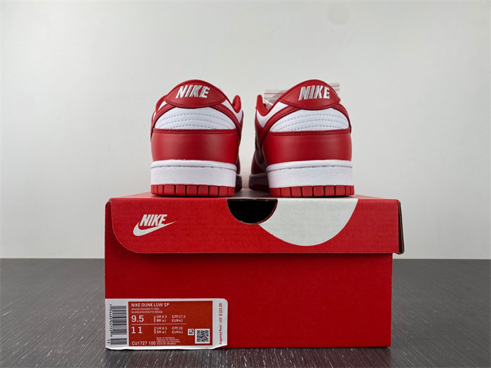 nike dunk low university red cu1727-100