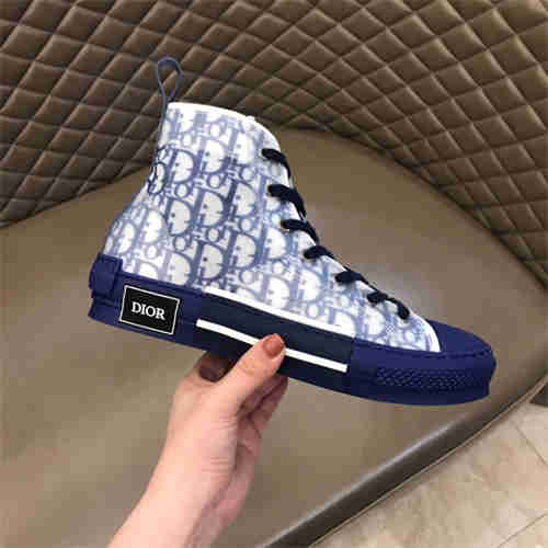 dr b23 high top oblique sneaker blue