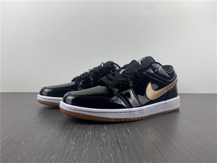 jordan1 retro black gold patent 554723-032