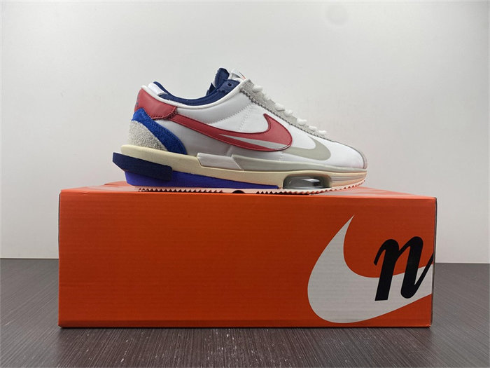 Nike Cortez 4.0 Sacai White University Red Blue