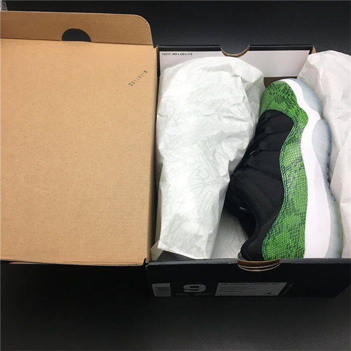 jordan 11 retro low green snakeskin 528895- 033