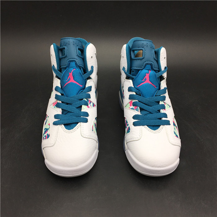 Jordan 6 Retro White Laser Fuchsia Green Abyss 543390 153