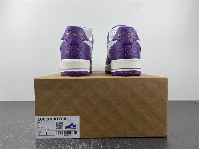 louis vuitton nike air force 1 low by purple white